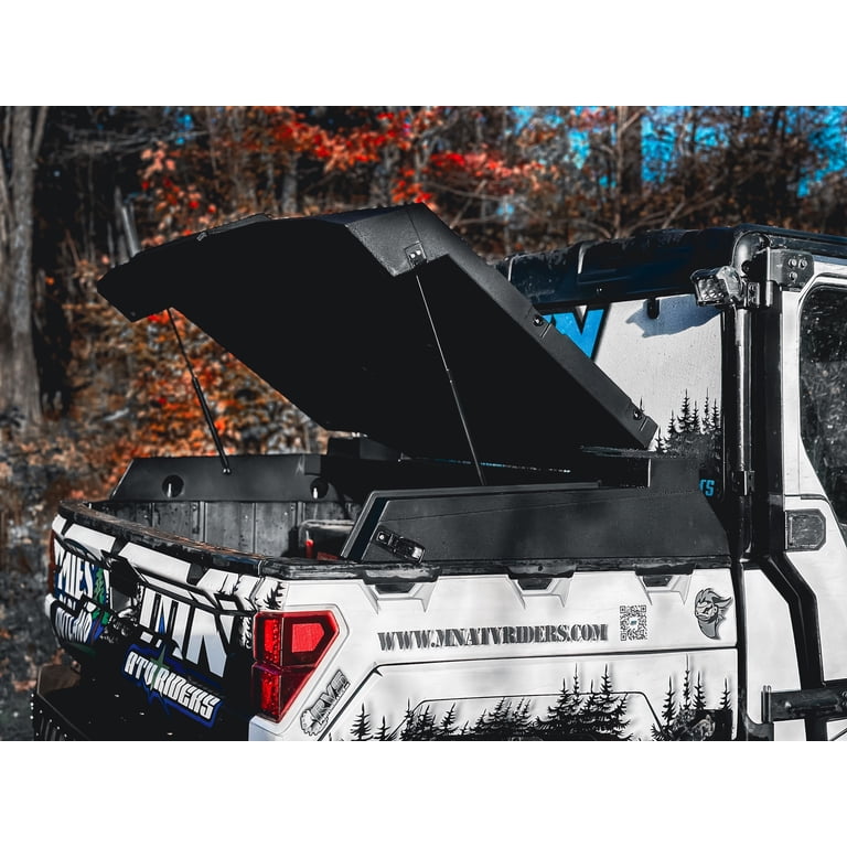 Tall Cargo Bed Cover For Polaris Ranger 1000 (2018-2025) - Black Waterproof UTV Cover - Tool-Free Installation