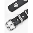 thumbnail image 3 of Nihsatin Womens Black PU Leather Belt with Metal Chain, 3 of 5