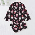 thumbnail image 7 of Bixock Toddler Cotton 2 Piece Loungewear Set Kids Clothings Children Sleepwear Set Print Short Sleeve Collar Button Front Silk Daily Indoor Outfits, 7 of 7