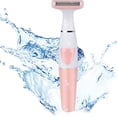 thumbnail image 1 of Maquinilla de afeitar eléctrica compatible con mujeres, afeitadora eléctrica inalámbrica con pilas, cortadora de bikini impermeable compatible con uso húmedo/seco, cabello portátil Afortunado Sencillez, 1 of 5