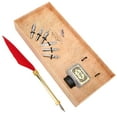 thumbnail image 2 of Vintage Simple Style Calligraphic Feather Pen Kit Student Pen Gift Box for Christmas BirthdayRed, 2 of 12