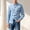 Light Blue, variant on Everyday Denim Shirt for Men - Classic Long Sleeve Casual Cardigan StyleTop with Clean Solid Tone for Various Seasons