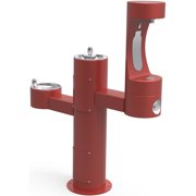 Elkay Lk4430bf1m Ezh20 14" Floor Mounted Outdoor Bi-Level Bottle Filler Combo Station -