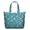 Alien and Heart Pale Blue Pattern, variant on Alien Peace Sign Black Pattern Weekend Tote Bag, Daily Commuter Tote with Inner Zip Pocket, Full Length Zipper Gift Ideas for Work School Travel,22 X 12 X 18 Inches