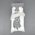 thumbnail image 2 of Ambesonne Tribal Bedding Set 4 Pcs, Native America Wolf Head, Queen, White and Black, 2 of 3