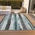 thumbnail image 3 of Dalyn Rugs Machine Washable Indoor/Outdoor Chantille Teal 8' x 10' Rug, 3 of 9