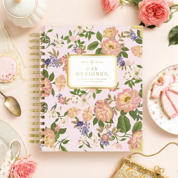 Day Designer 2026-2027 Daily Academic Year Planner Calendar, July 2026 - June 2027, 7.4" x 9.5", Premium Cover, Wire-O binding, Laminated Tabs, Storage Pocket, Stickers & Snap-In Ruler, Heirloom