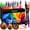 36 Colors, variant on 24 Colors Acrylic Paint Markers, Dual-Tip with Fine Tip and Brush Tip Pens for Stone, Wood, Calligraphy, Canvas, Ceramic, Metal, Glass, Rock Painting, and DIY Crafts