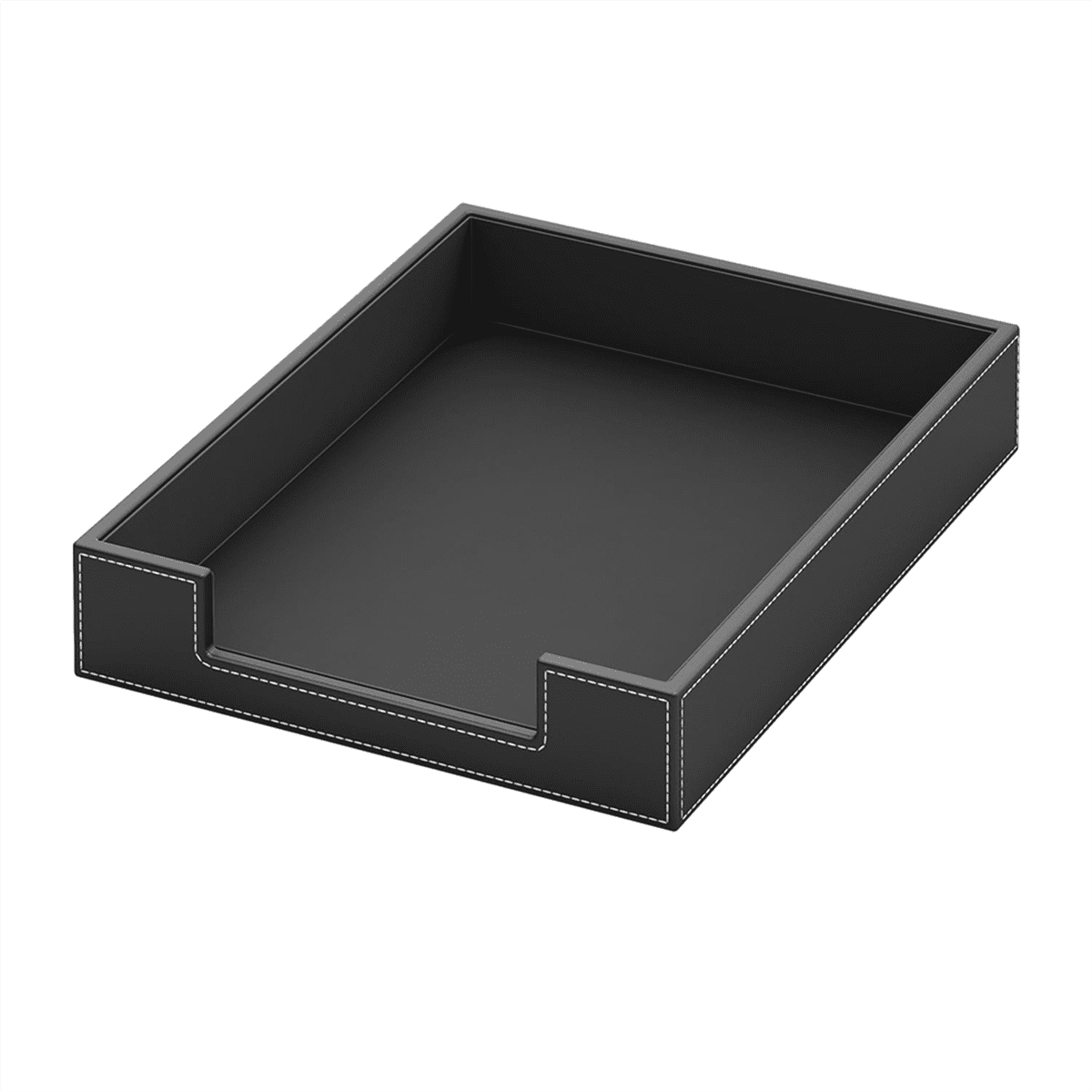 Leather Desk Organizer Tray, Stackable Organizers and Accessories, Magazine File for Office Supplie