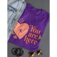 thumbnail image 3 of You Are Here, In My Heart T-Shirt Women -Smartprints Designs, Female 4X-Large, 3 of 4
