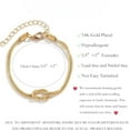thumbnail image 5 of Matching Bracelets for Couples，Dainty Gold Love Knot Bracelet 14K Gold Plated Herringbone Chain Bracelet Relationship Jewelry Gifts for Best Friend, 5 of 10