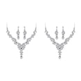 thumbnail image 1 of Qarigey 3 unids/set de collar de aleación para mujer, elegante collar de diamantes de imitación nupcial para mujer, pendiente de boda para Type4 NO4, 1 of 6