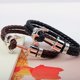 thumbnail image 1 of 2PCS Pulsera para Hombre de Ancla, Piel Vegana y Acero Inoxidable, Modelo Brazalete de Ancla, Pulsera de Acero Inoxidable Color Plata y Cuero Piel Vegana, 1 of 5