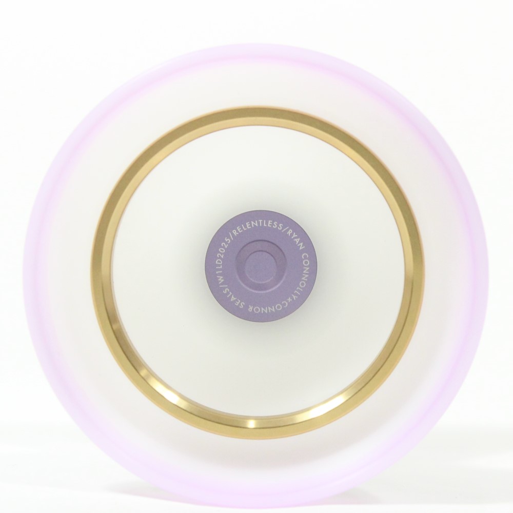 W1LD (Worldwide 1nnovative Leading Design) Relentless Yo-Yo - Ryan Connolly Signature Offstring YoYo (White Purple with Brass Rings Connor Seals)