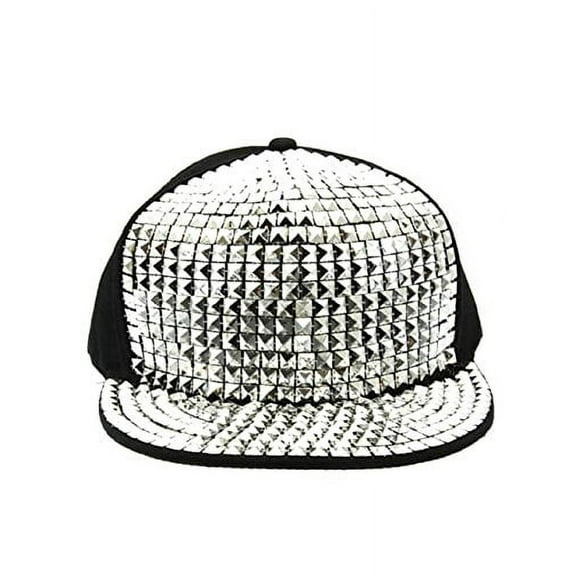 2Chique Boutique Silver Studded Black Cap