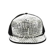 2Chique Boutique Silver Studded Black Cap