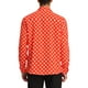 thumbnail image 3 of Camisa de vestir de botones de manga larga para hombre con estampado de lunares INSPIRE CHIC S Roja, 3 of 7