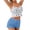 Blue, variant on Xaqiouau Women Floral Cami Pajama Set Ribbed Tank Top and Shorts 2 Piece Lounge Sleepwear Casual Summer Outfit
