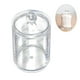 thumbnail image 2 of EeaseMX Dispensador de bolas de algodón e hisopos transparentes, 2 unidades, acrílico, redondo, soporte para discos de algodón, tarro para hisopos, organizador de maquillaje, 2 of 7