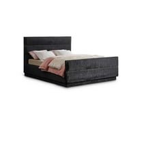 Meridian Furniture Paxton Black Chenille Fabric King Bed