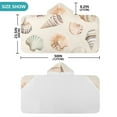 thumbnail image 4 of Yayeee Kids Hooded Towels Toddler Soft Absorbent Beach Bathing Wrap 50" x 23.5", Green Watercolor Seashells, 4 of 5