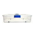 thumbnail image 3 of Homz Contenant de Rangement en Plastique Transparent de 56 Qt pour sous le Lit avec Loquet Sécurisé, (Lot de 2), 3 of 8