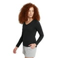 thumbnail image 4 of Hanes Women's Long Sleeve Cotton V-Neck T-Shirt, Sizes XS-XXL, 4 of 7