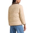 thumbnail image 3 of CHAQUETA PUFFER DE MUJER CASUAL DE MANGA LARGA CON BOTONES XL CAQUI, 3 of 6