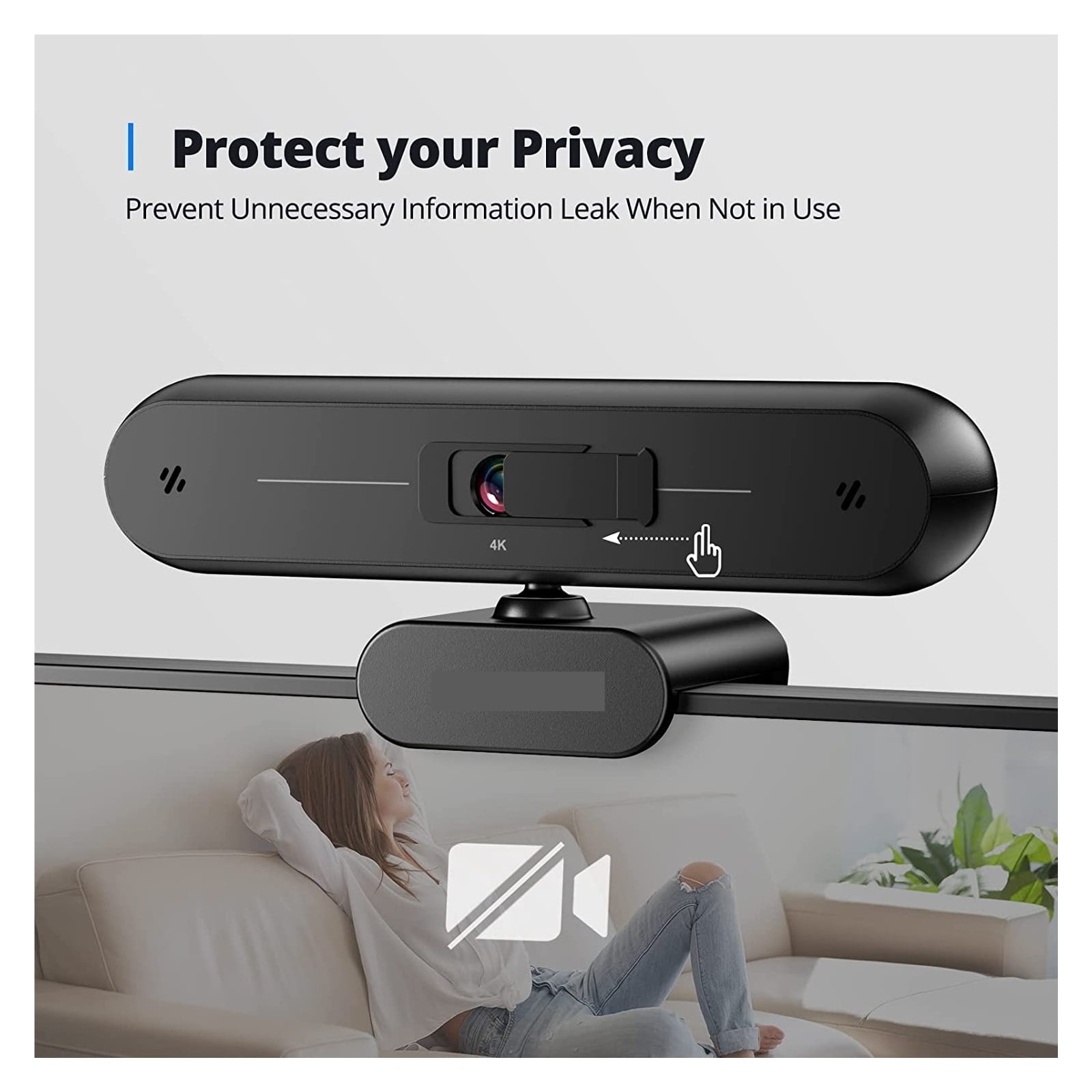 Webcam 4K HD Webcam 8MP Auto Focus USB Web Camera With Microphone Webcamera For Laptop PC/ Video Call/ Streaming ,HD Video