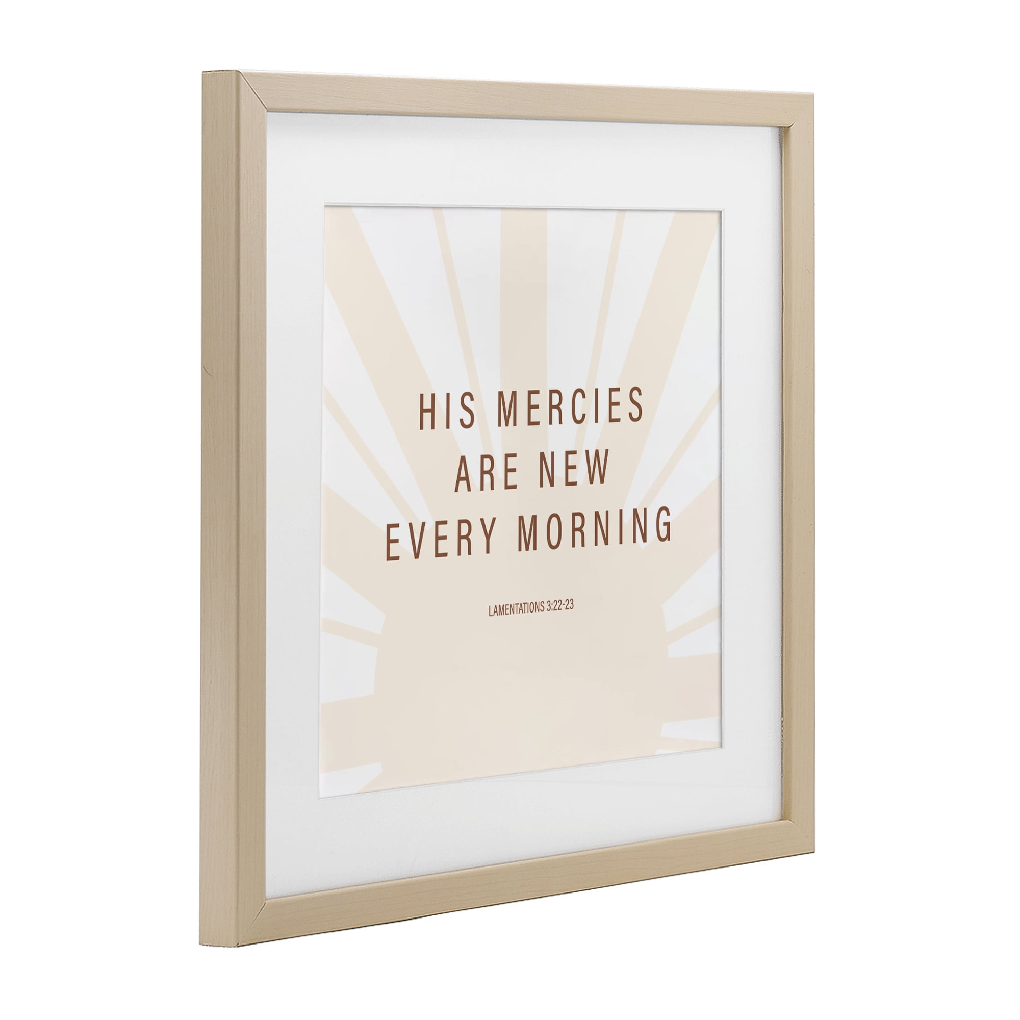 Stupell Industries His Mercies Are New Birch Framed Print Under Glass, design by SD Graphics Studio
