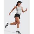 thumbnail image 3 of CRZ YOGA Running Shorts for Women 3" Mesh Liner Quick Dry for Workout Sport Athletic with Zipper Pocket, 3 of 4