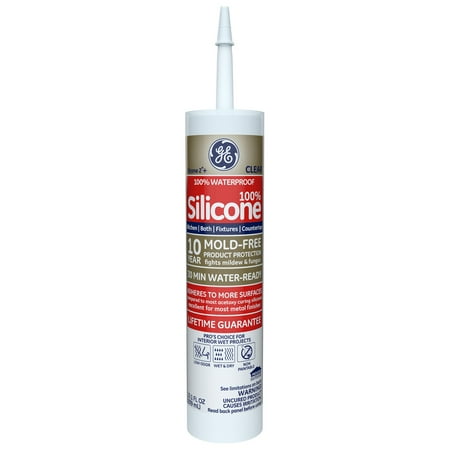 Silicone 2+ Kitchen and Bath Caulk, Clear, 10.1oz (Best Clear Silicone Caulk For Shower)