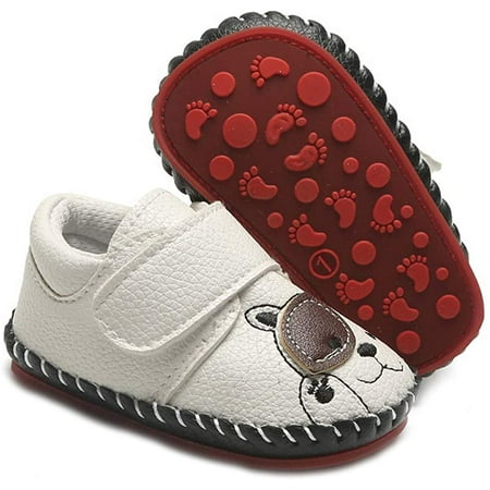 

Baby Girls Boys Pu Leather Sneakers Anti-Slip Rubber Sole Cartoon Moccasins Handmade Newborn Slippers Hard Bottom Toddler First Walkers Infant Crib Shoes