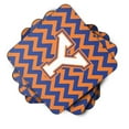 thumbnail image 2 of Letter Y Chevron Blue and Orange 3 Foam Coaster Set of 4, 2 of 3