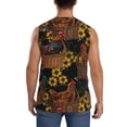 thumbnail image 4 of Lsque Embroidery Chicken Rooster Print Men's Cotton Blend Sleeveless Muscle Shirts (S-3XL)- Moisture Wicking, Odor Protection, UPF 30+,X-Large, 4 of 8