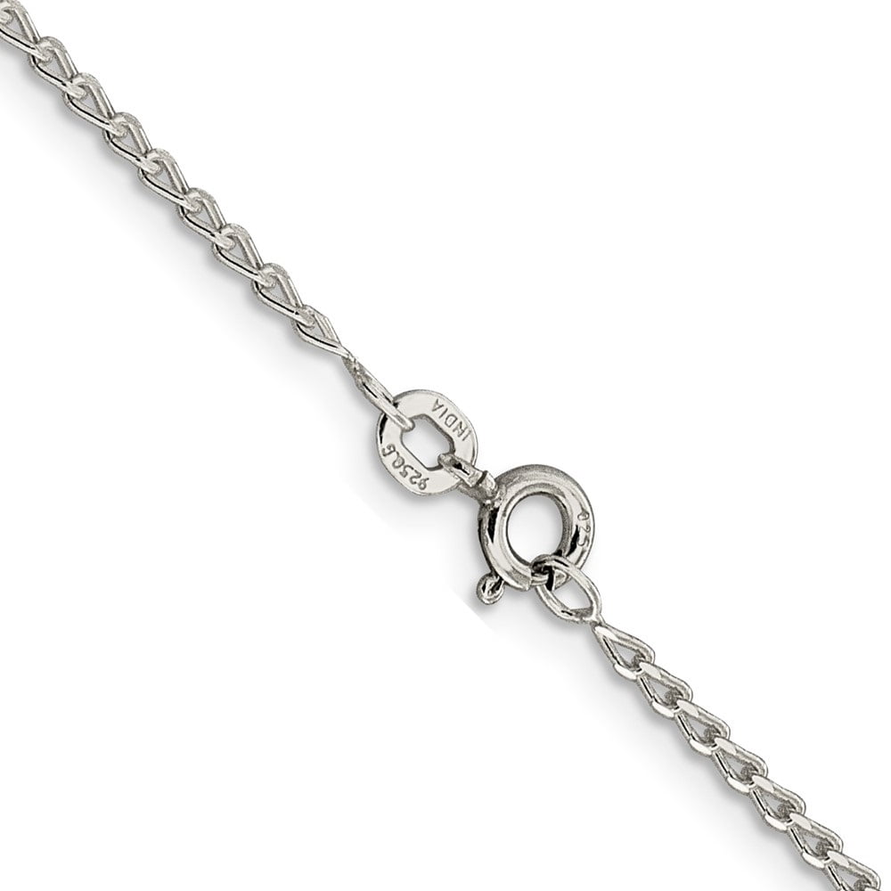 Auriga Fine Jewelry 925 Sterling Silver 1.5mm Open Elongated Link Anklet 10inch for Women