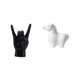 thumbnail image 1 of Figura De Porcelana Con Gesto De Mano De Roca, Escultura Creativa De Animal, Adorno Decorativo De Mesa Para Apartamento, Dormitorio, Sala De Estar, Restaurante, Oficina, Armario, Chimenea, 1 of 8