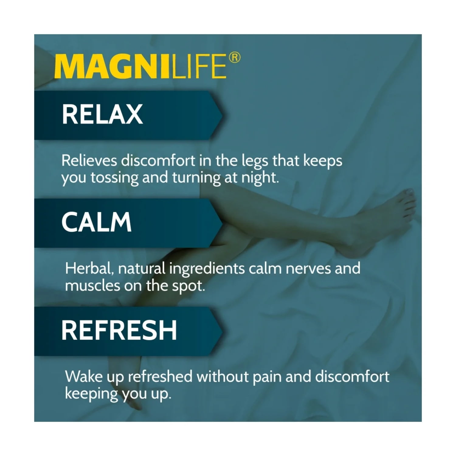 MagniLife Relaxing Leg Cream, Pain Reliever, 4 oz