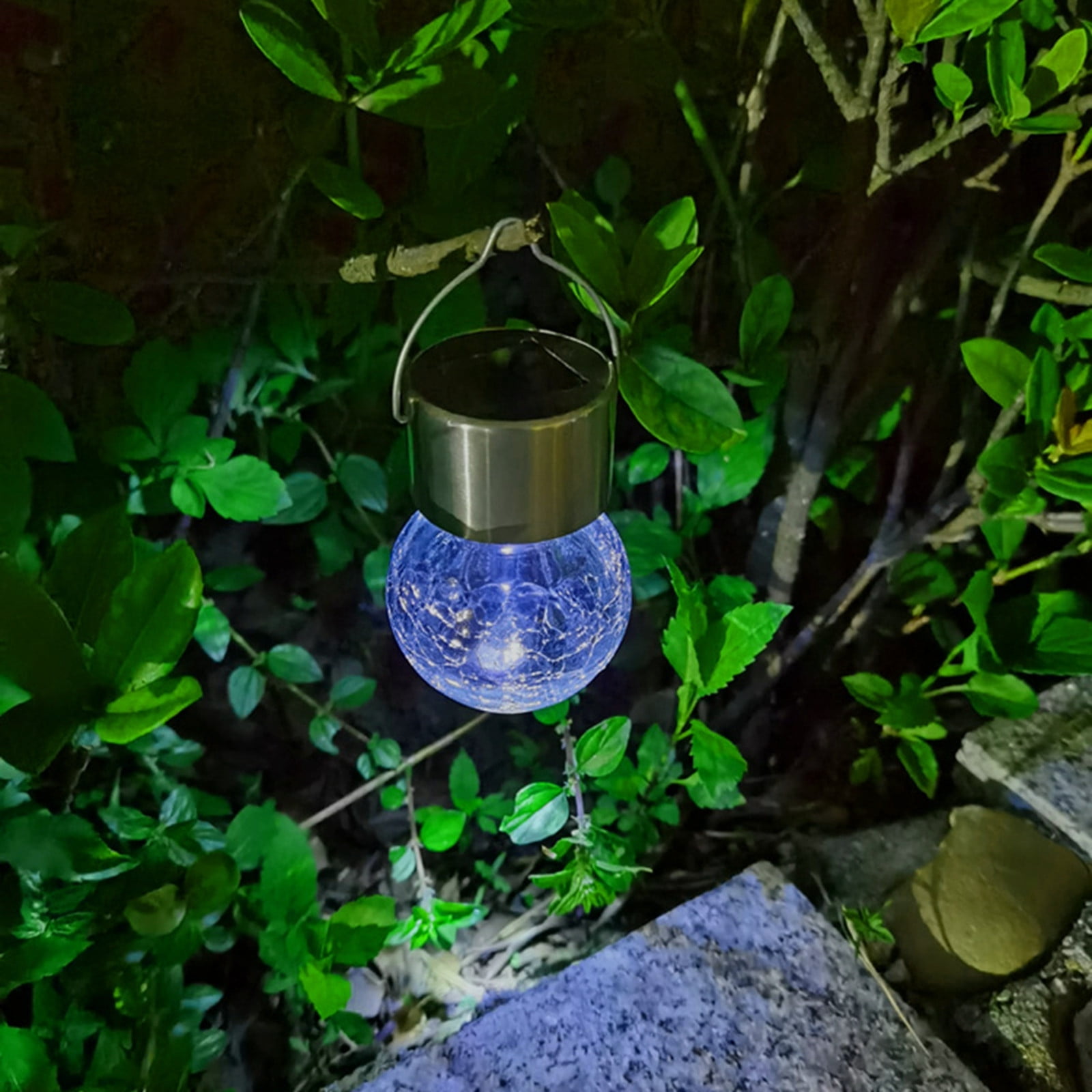 Solar Rotatable Outdoor Garden Camping Hanging LED Light Lamp Bulb WaterproBILU