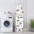 thumbnail image 3 of HELLHERO Panda Bamboo Pattern Hook and Loop Ironing Board Cover Elastic Edge Anti-Slip 3 Fasteners Soft Fabric Covers 15x54 Inch, 3 of 5