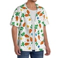 thumbnail image 2 of Fotbe Cute Carrot Camisa Estampada de Manga Corta para Hombre, Casual de Verano, Estilo Playero, Sin Arrugas-Medium, 2 of 5