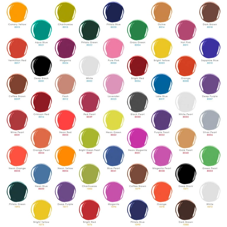 Peintures acryliques Occre Colors - 19 couleurs assorties