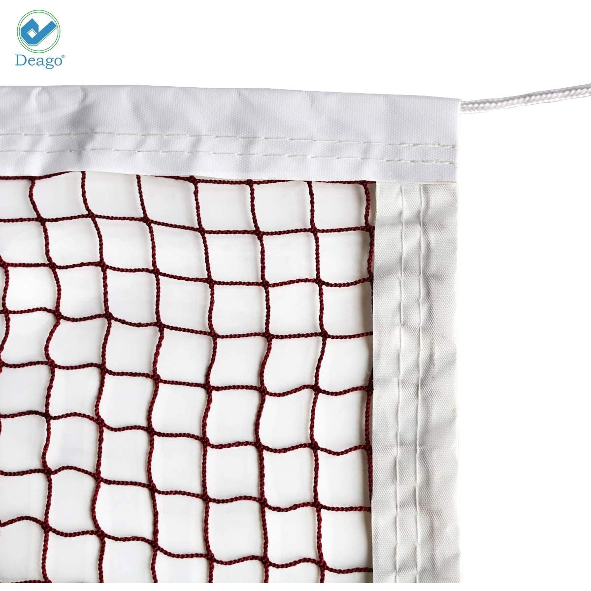 Steel Cable Brown Net 22 x 2-1/2 Feet Sportime Badminton Tournament Net 