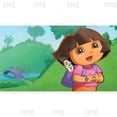 thumbnail image 1 of Fondo de fotografía de fiesta de Dora Explorer para niños, Fondo de fiesta de cumpleaños, bosque verde, mono, madera, pancarta de fotos, accesorios de decoración, 1 of 4
