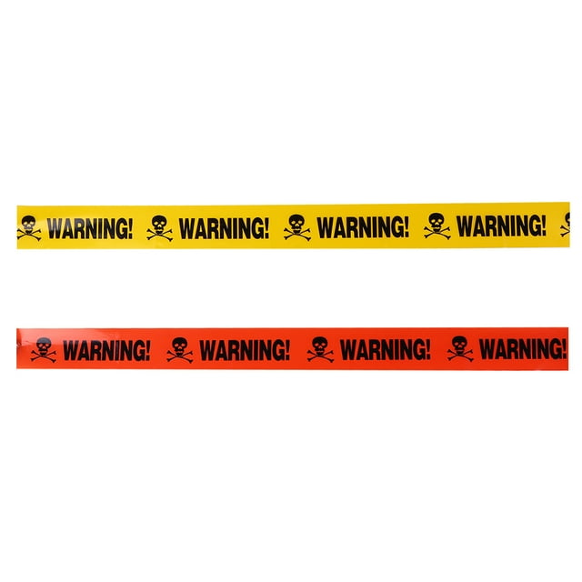Minkissy 2Pcs Danger Floor Tape Orange PE Safety Marking Construction Theme