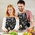 thumbnail image 3 of Pioneer Flower Floral Print Pattern Apron-Garden Aprons for Women with Pockets-Cotton Linen Waterproof Kitchen Cooking Gardening Aprons Adjustable for Kitchen,Cooking,BBQ and Salon 33x27 Inch, 3 of 7