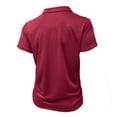 thumbnail image 4 of Eltusu Men's Casual Polo Shirts, Solid Color Zipper Collared Summer Shirts with Short Sleeve Wine Size 2XL, 4 of 7