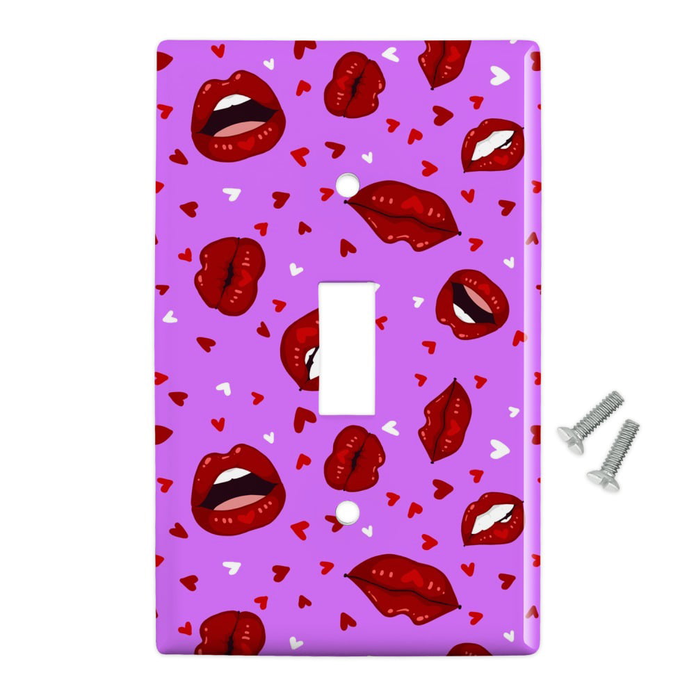 Luscious Red Lips Kiss Pattern Set Premium Roll Gift Wrap Wrapping Paper 