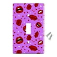 thumbnail image 2 of Luscious Red Lips Kiss Pattern Set Plastic Wall Decor Toggle Light Switch Plate Cover, 2 of 3