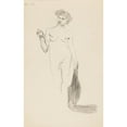 thumbnail image 3 of Adolf Sternschuss 17x24 Black Modern Framed Museum Art Print Titled - Act of Standing a Woman Holding Drapery (1908), 3 of 5